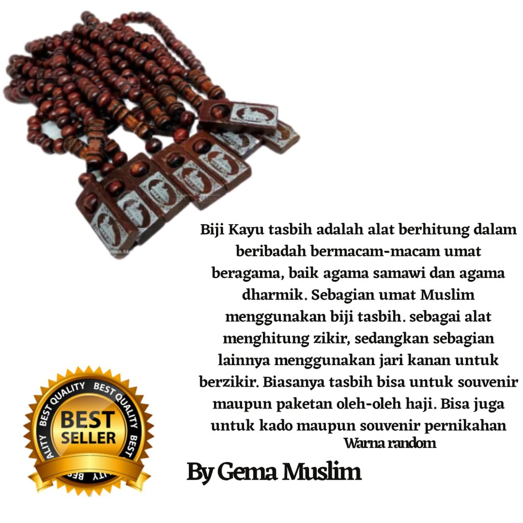 tasbih kayu33 isi dan harga 10 pcs