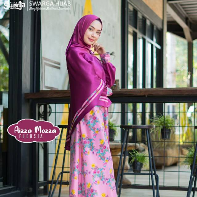 Gamis aizza mozza fuchsia