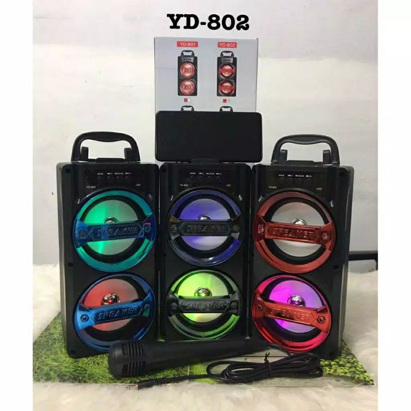 SPEAKER BLUETOOTH SUPERBASS YD-802 PLUS MICROPHONE FOR KARAOKE