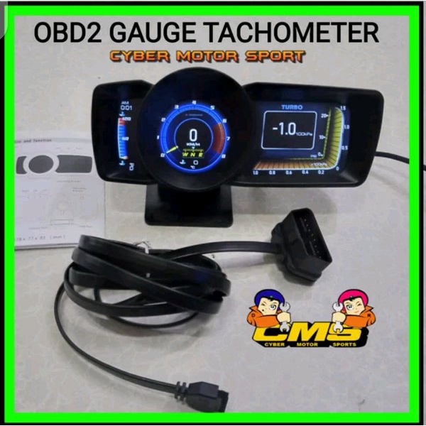 speedometer digital mobil OBD2. Tachometer RPM Volt meter water temp