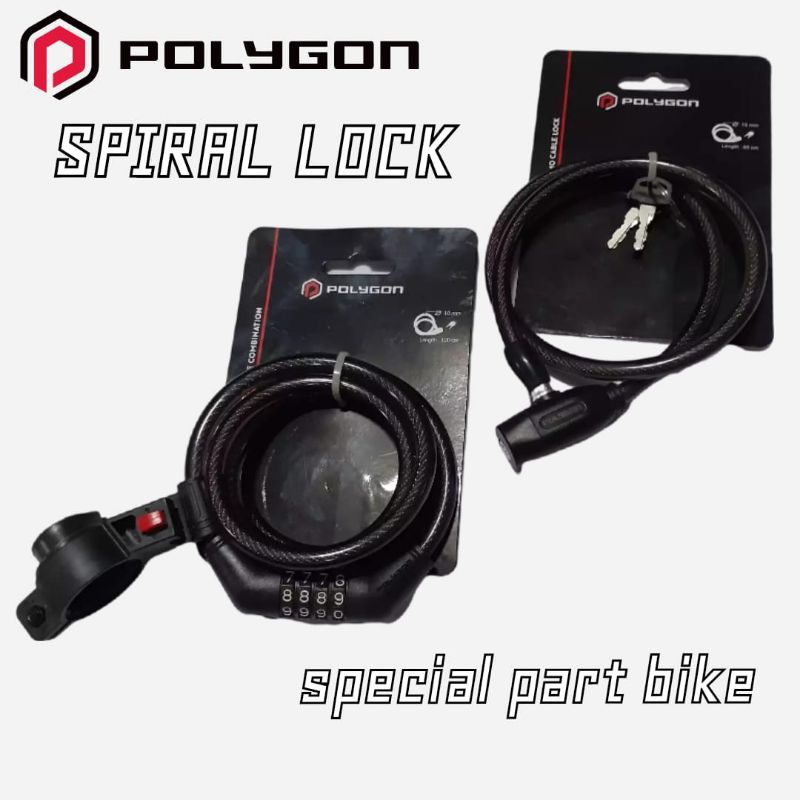 SPIRAL LOCK POLYGON / GEMBOK SEPEDA