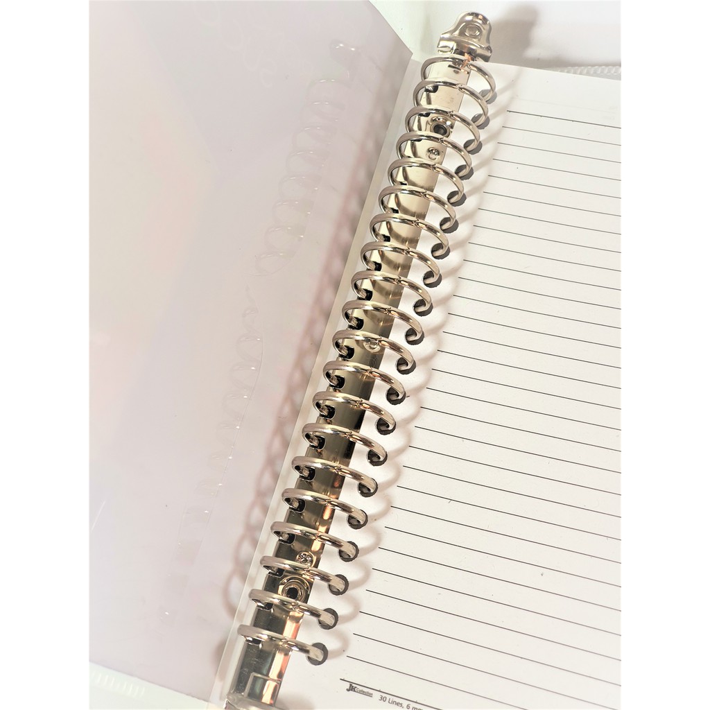 BINDER NOTE MAP BINDER LOOSE LEAF BUKU BINDER RING SPIRAL A5 20 RING CAMPUS BENING TRANSPARANT