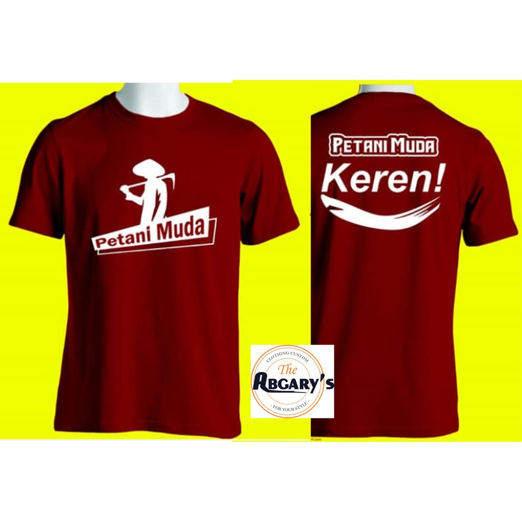 KAOS SERAGAM DINAS PERTANIAN TULISAN PETANI MUDA KEREN KAOS BANGGA JADI PETANI UNISEX