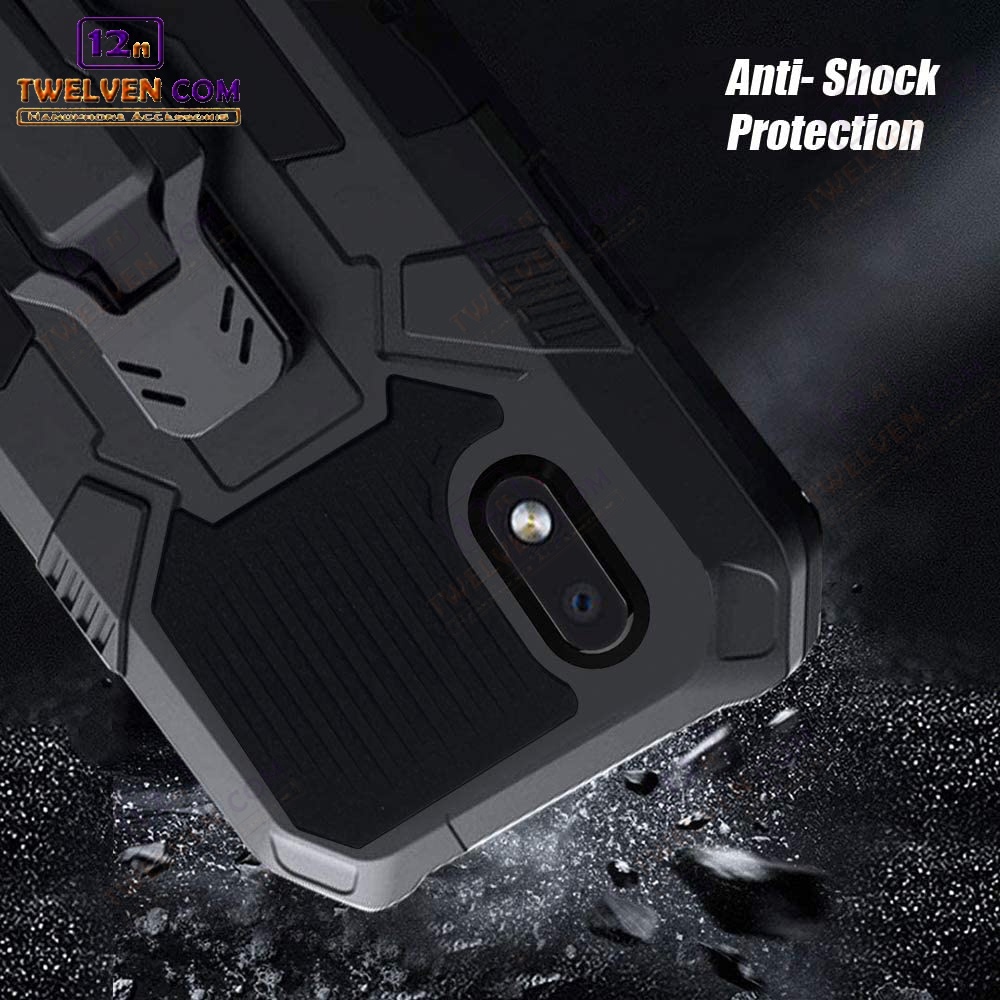 Case Shockproof Samsung A01 Core Armor Hardcase Stand Clip