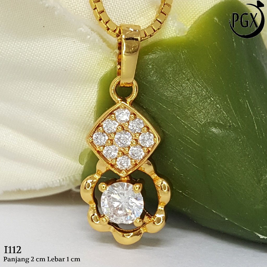 PGX Liontin Kalung Xuping Wanita Perhiasan Lapis Emas Aksesoris Fashion - I112