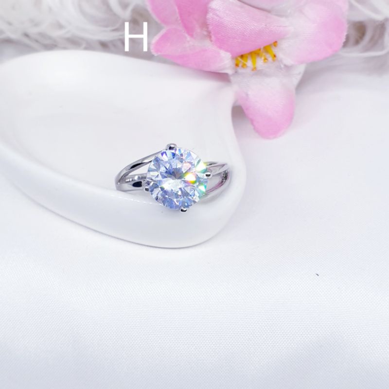 Cincin titanium 100% anti karat tidak alergi Silver colour