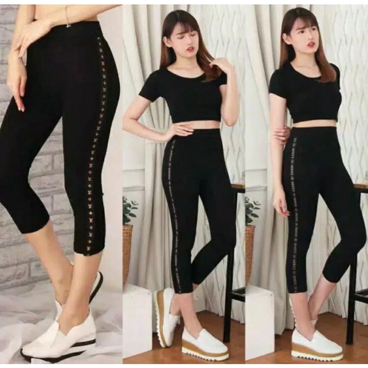 Legging Import 7/8 Wanita Terbaru Bisa Cod Legging Import Wanita Kekinian Legging Pendek List