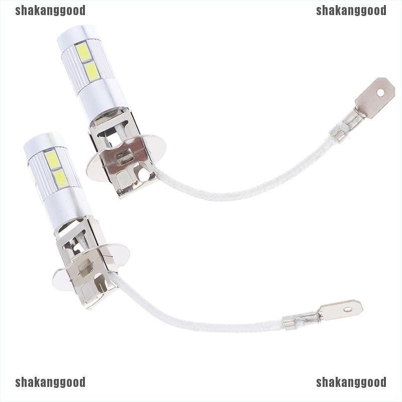 Skid 2pcs Lampu LED H3 50W 6000K High Power Warna Putih Untuk Mobil