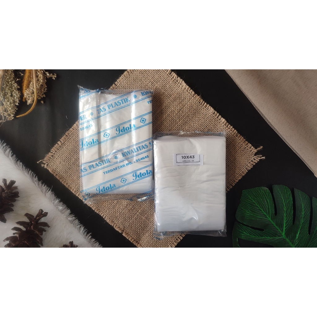 HD Kantong Plastik Gelas  Oz PopIce / Kresek Tenteng BENING PUTIH TRANSPARAN