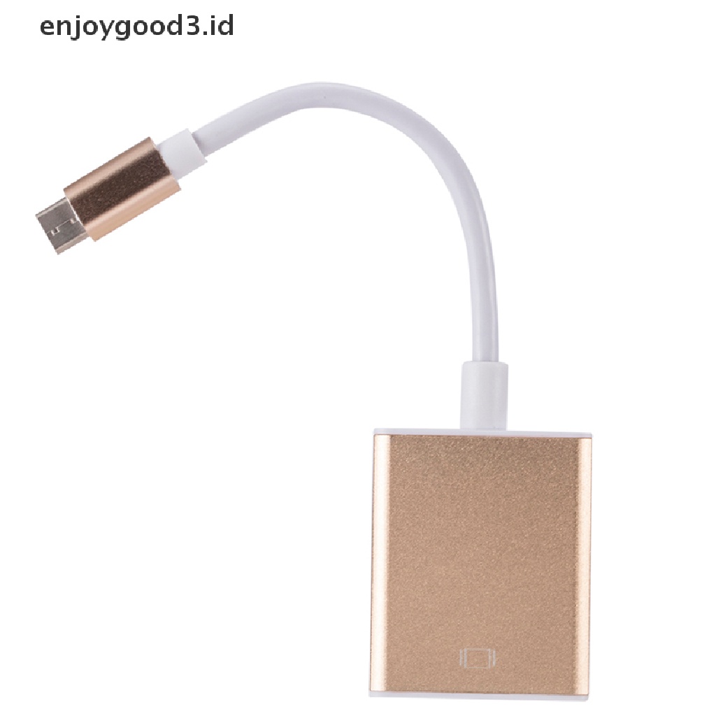 Kabel Adapter Converter Usb 3.1 Tipe C To Vga Male To Vga 1080p Female (Dd)