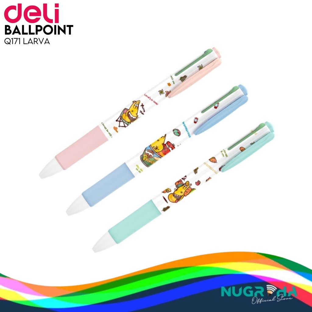 

BALLPOINT / PULPEN / PENA 4 WARNA DELI Q171 LARVA