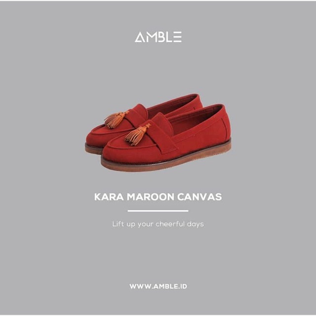 New Amble Footwear Kara Maroon Canvas Size 36