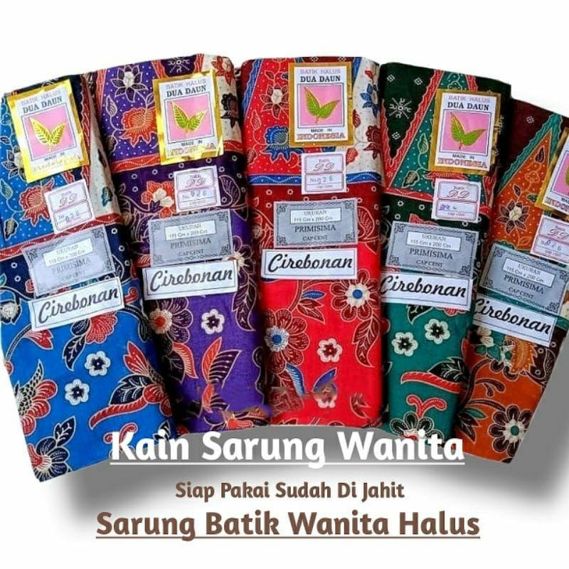 Kain Sarung Wanita Melahirkan DUADAUN/Kain Sarung Ibu Melahirkan,Sarung Jarik Samping Kebat Batik Halus .