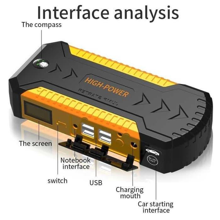 Jumper Jamper Aki Accu Mobil Diesel Bensin 88000Mah Power Bank 600A
