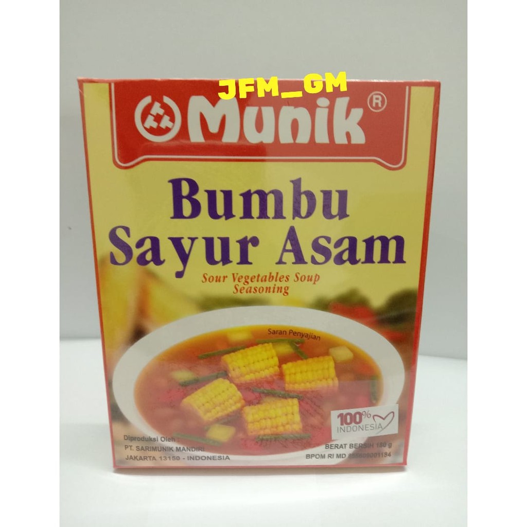 

MUNIK SAYUR ASAM 180GR / BUMBU MASAK INSTANT