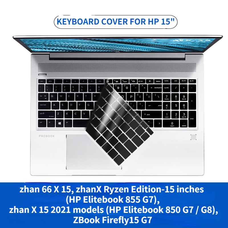 Suitable for HP 66 Fourth Generation 15.6-inch Keyboard Protective Film and X Raptor Notebook Keyboard Film zhan 66 X 15, zhanX Ryzen Edition-15 inches (HP Elitebook 855 G7), zhan X 15 2021 models (HP Elitebook 850 G7 / G8),, ZBook Firefly15 G7