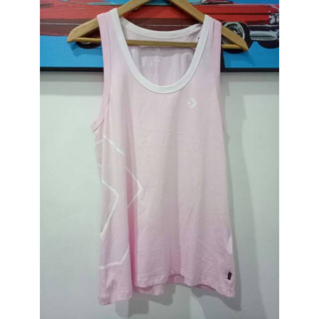 Baju Kaos Cewek Original Converse Tanpa Lengan Warna Pink