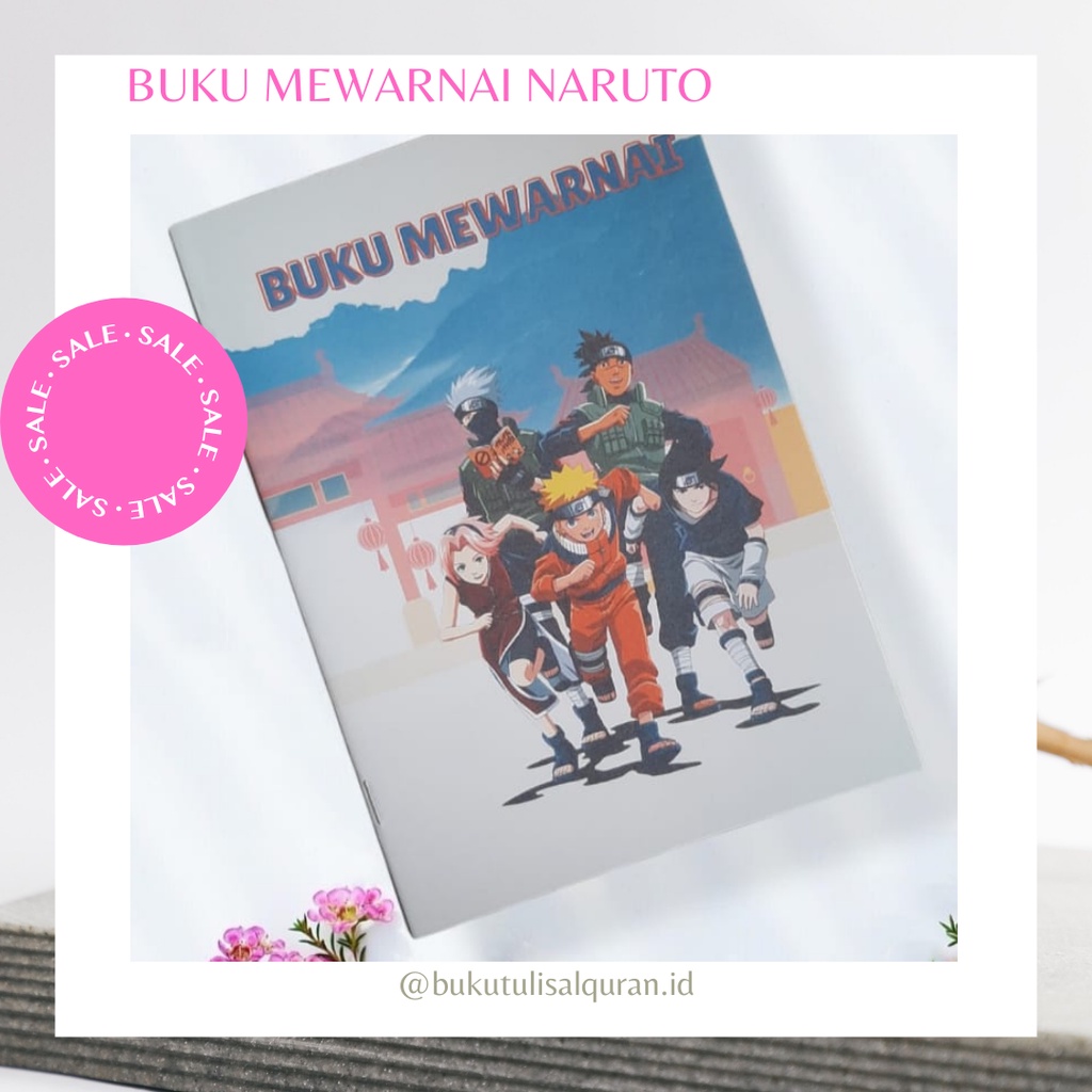 

Buku Mewarnai Untuk Anak-Anak /Paud/ TK/ Balita Ukuran Buku A5 Tema Naruto