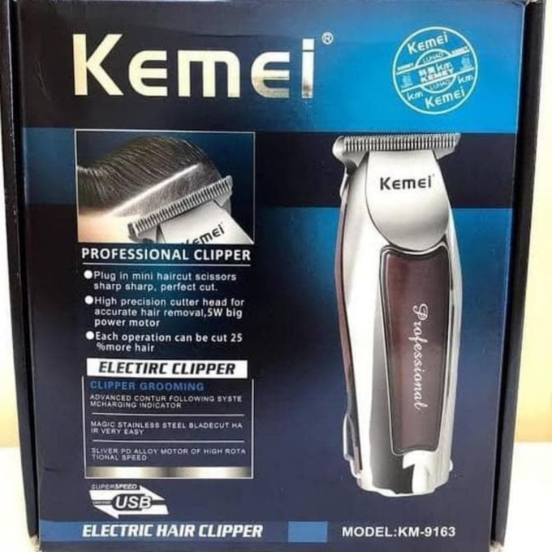 ORIGINAL KEMEI KM-9163 ALAT MESIN CUKUR WIRELESS RAMBUT JENGGOT KUMIS/Hair Trimmer Kemei KM 9163 Ala