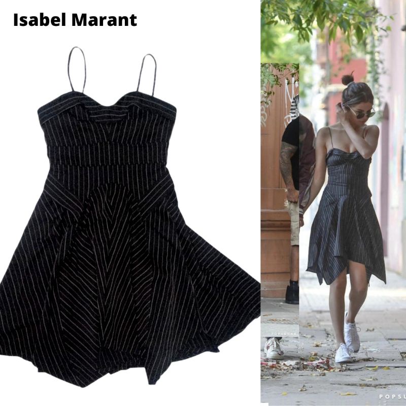 Isabel Marant Dress | striped shaper dress black | Original Dress | Dress Cantik Wanita