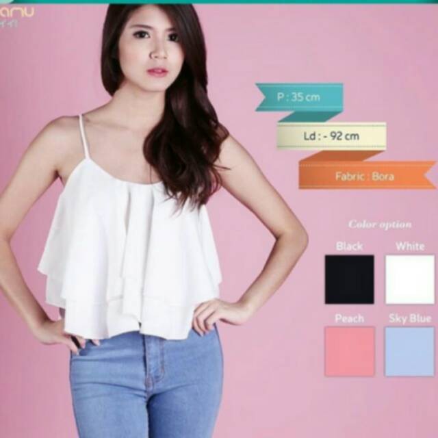 Tanktop double layer tali kecil