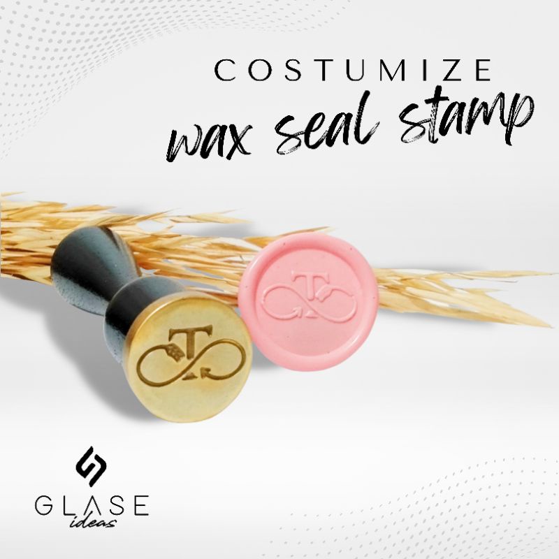 

Cetakan Wax Seal Stamp custom logo D: 2,5cm dekorasi amplop undangan