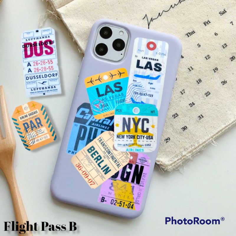 Sticker Pack Tumblr Aesthetic Travel Travelling Passport Boardingpass Stample Waterproof Hiasan Laptop Botol Tumbler Case Hp DIY Stiker Tab