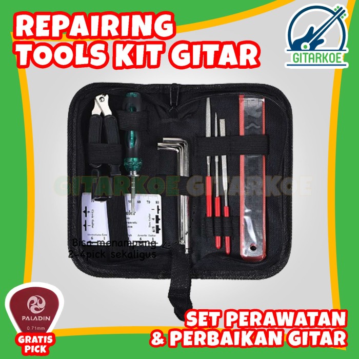 Perlengkapan Perbaikan dan Perawatan Gitar Guitar Repairing Care Kit