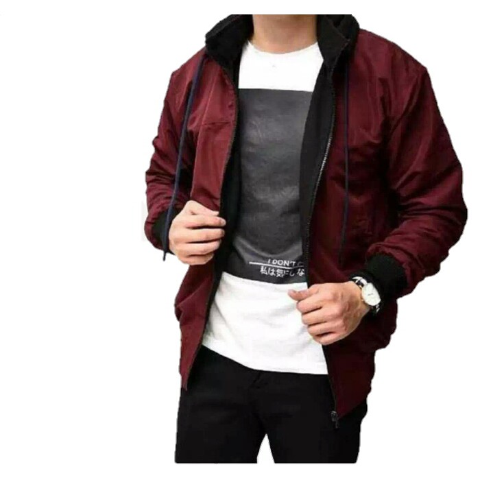 {COD} BAYAR DI TEMPAT / JAKET PRIA PARASUT BOLAK BALIK UKURAN M L XL XXL