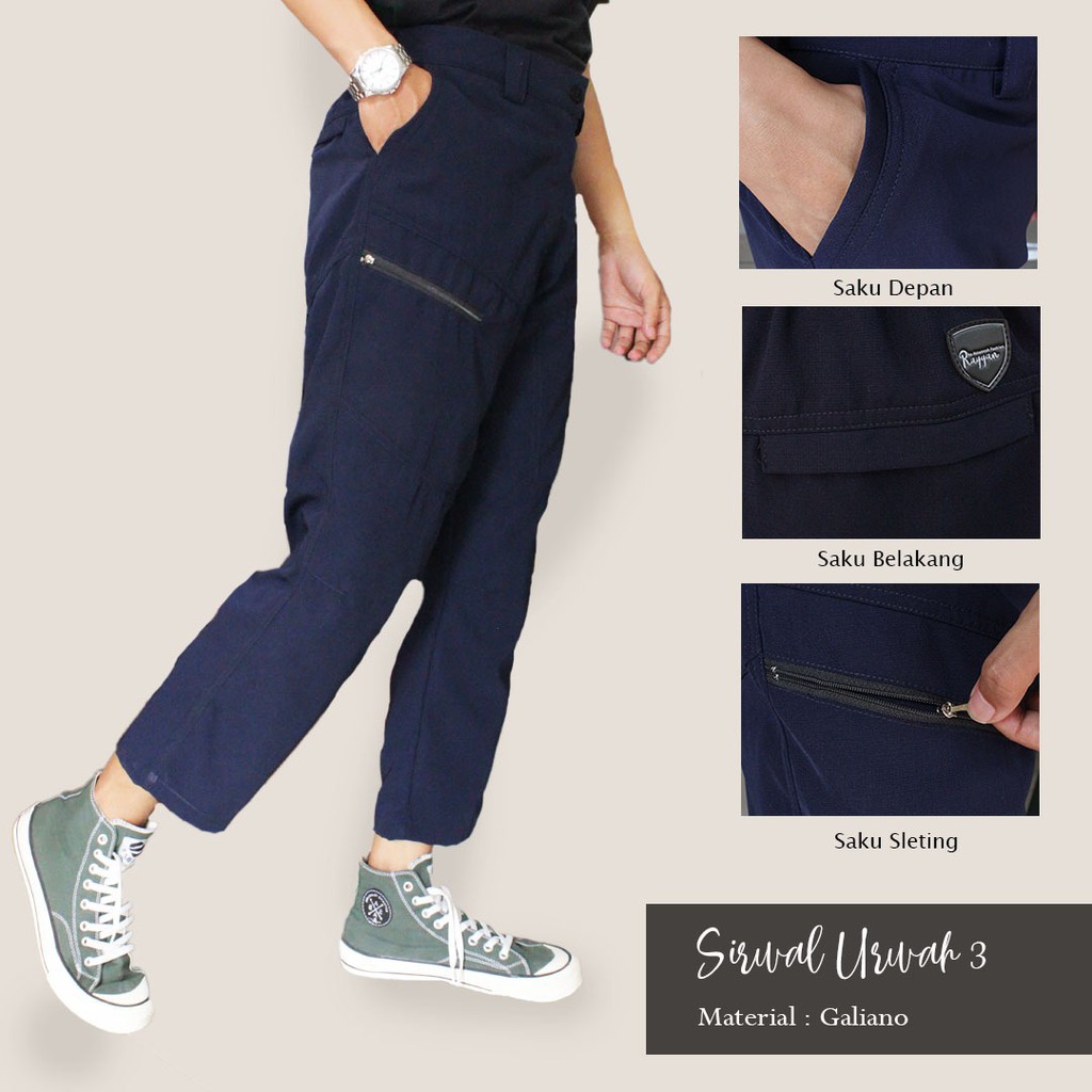 [COD] Sirwal Urwah3 Sirwal Cingkrang Warna Biru - Celana Cingkrang - Sirwal Dewasa - Celana Sirwal