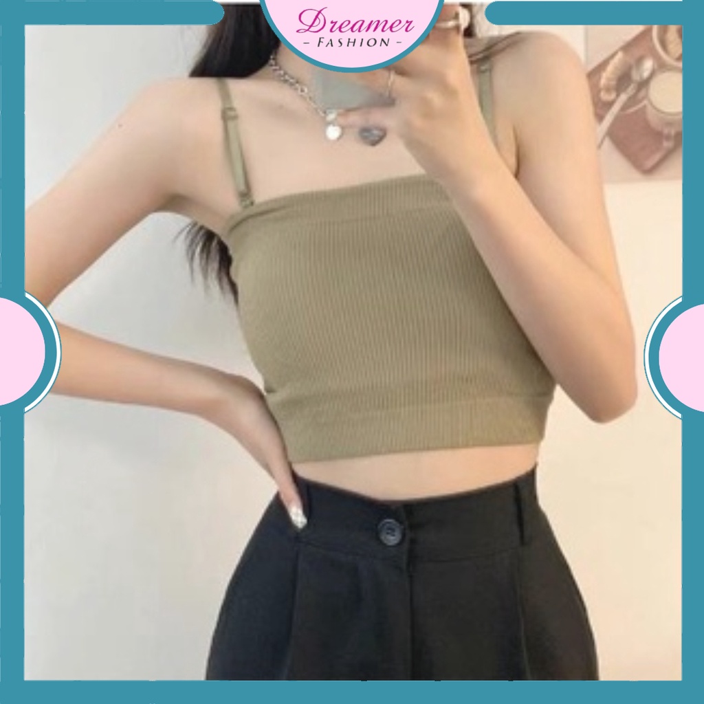 DF BR196 Tanktop bra Kemben Singlet Crop Tali bisa di lepas Pakaian dalam wanita sexy