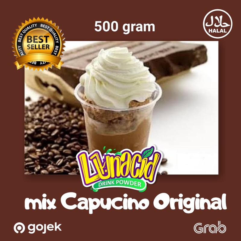 

serbuk minuman rasa capuccino/Powder drink Capucino Original /Bubuk Minuman rasa Capucino Original 500 Gr