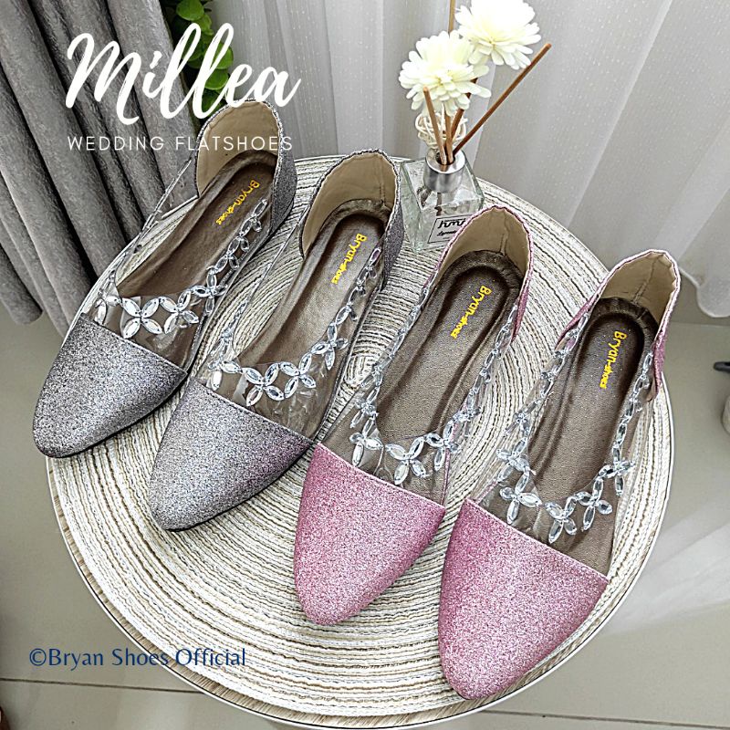 Bryan Millea Heels Glitter Pesta Mote Tears Drop Jumbo Bigsize Oversize 36-40 41 42 43
