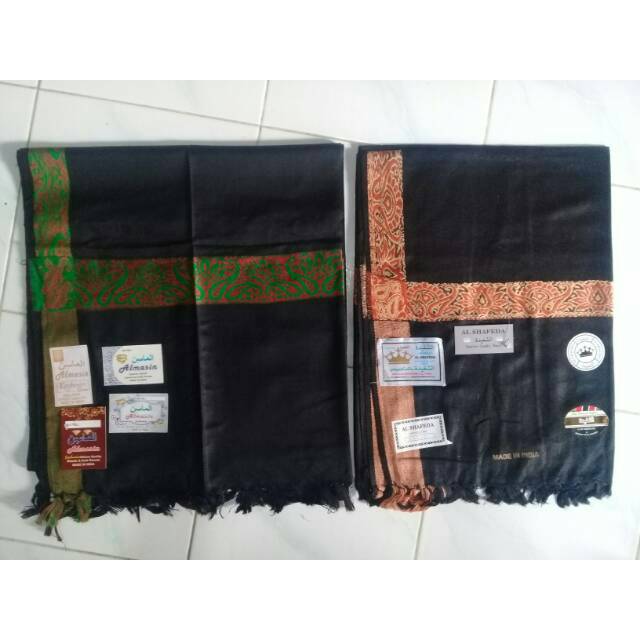 COD*SORBAN/RIDA/SHAWL KASHMIRI HITAM panjang 2 M | Made in India