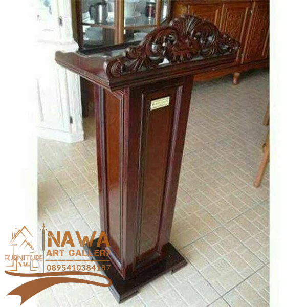 podium jati mimbar jati furniture jepara
