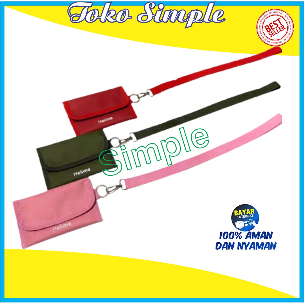 DOMPET PRIA WANITA SAKO GRID HELIMA 2 SLOT CANVAS IMPORT SAKO WALLET WANITA NAME TAG MURAH