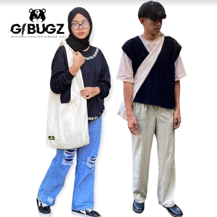 Tsuno bag / Cross bodybag canvas - - GIBUGZ - tas selempang unisex pria wanita kanvas