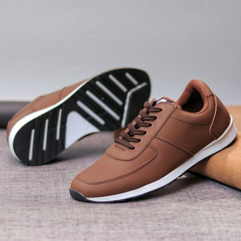 Sepatu Sneakers Kasual Pria Original Local Handmade Sneaker Formal Kasual Kerja Santai Kuliah Cowok