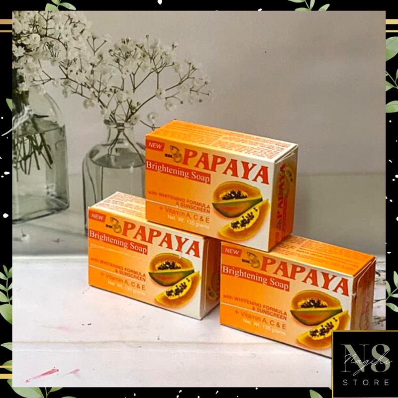 ✨NAGIHI✨ RDL Sabun Papaya BPOM Brightening Soap with Vitamin E 135 gram