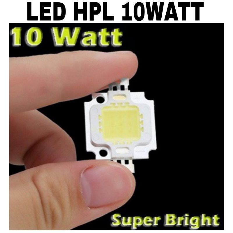 PUTIH HPL COB LED 10 WATT 9-12V DC WHITE LAMPU SOROT 10W SUPER BRIGHT