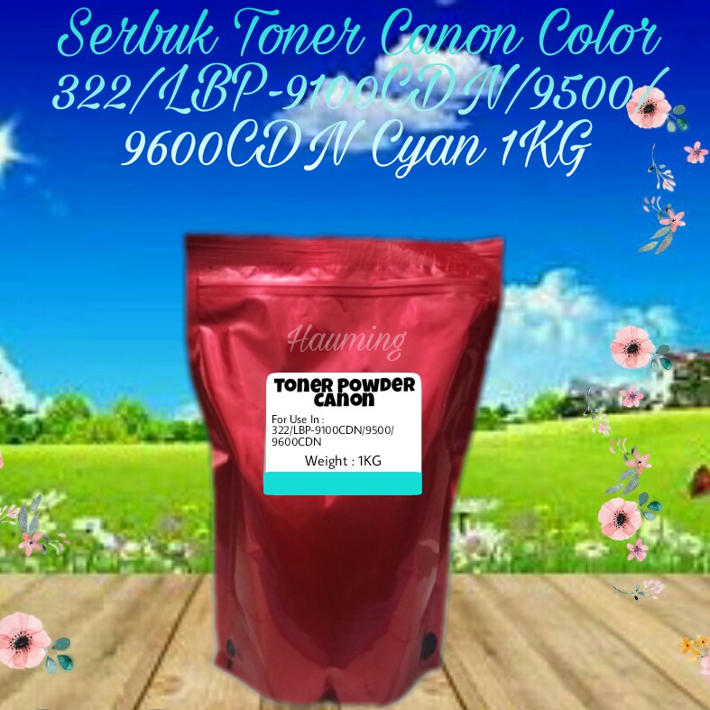 Serbuk Toner Canon EP 322 LBP-9100CDN 9500CDN 9600CDN 9100 9500 9600 LBP9100 LBP9500 Cyan 1kg