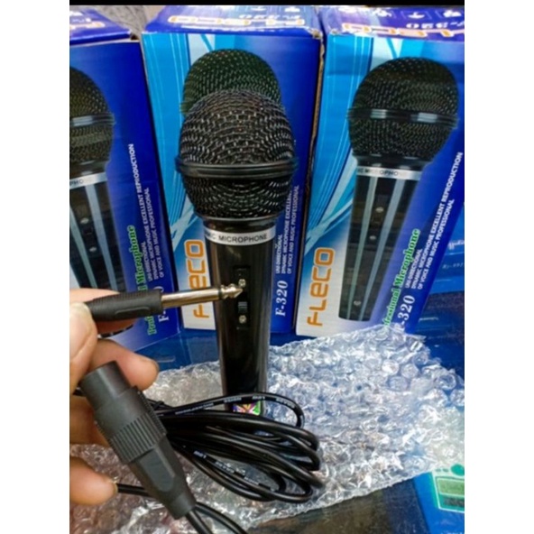 Microphone DYNAMIC Sony N-200 - Fleco F-320 Mic Kabel Karaoke Jack Colokan Besar 6.5mm