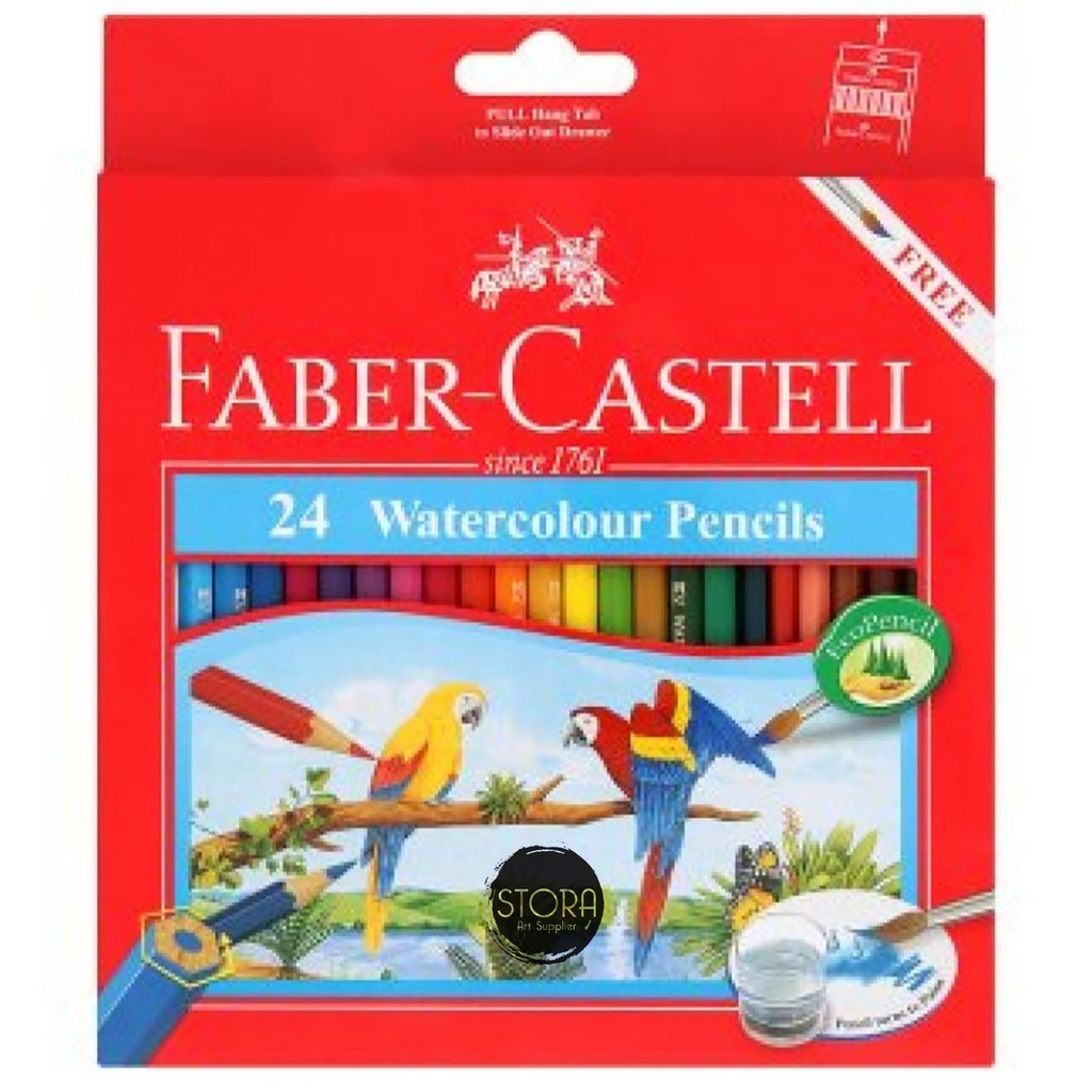 

FABER CASTELL WATERCOLOUR PENCILS / PENSIL WARNA CAT AIR ISI 24