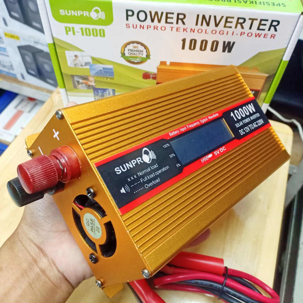 MURAH~Power Inverter Sunpro PI 1000 Watt Pl-10 / Power Inverter DC to AC 1000 Watt | FMS