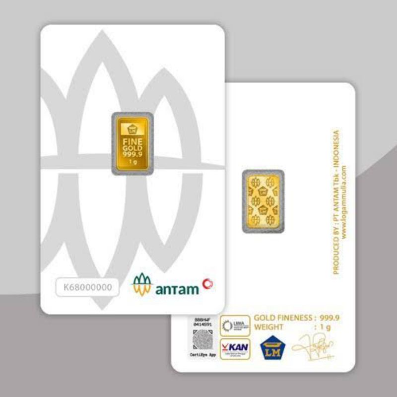 Emas Investasi 24 Karat Antam 1 Gram (Asli Logam Mulia)