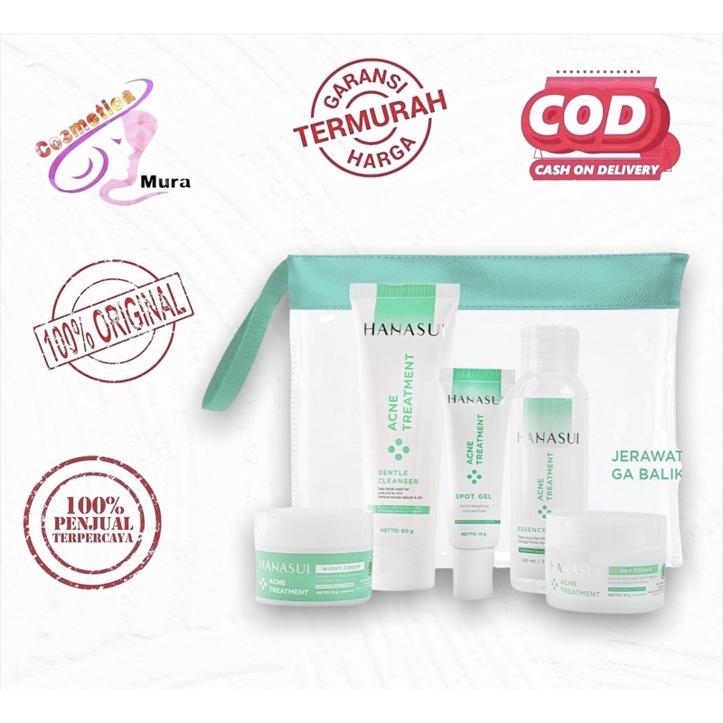 paket hanasui skincare acne series || paket hanasui acne skincare