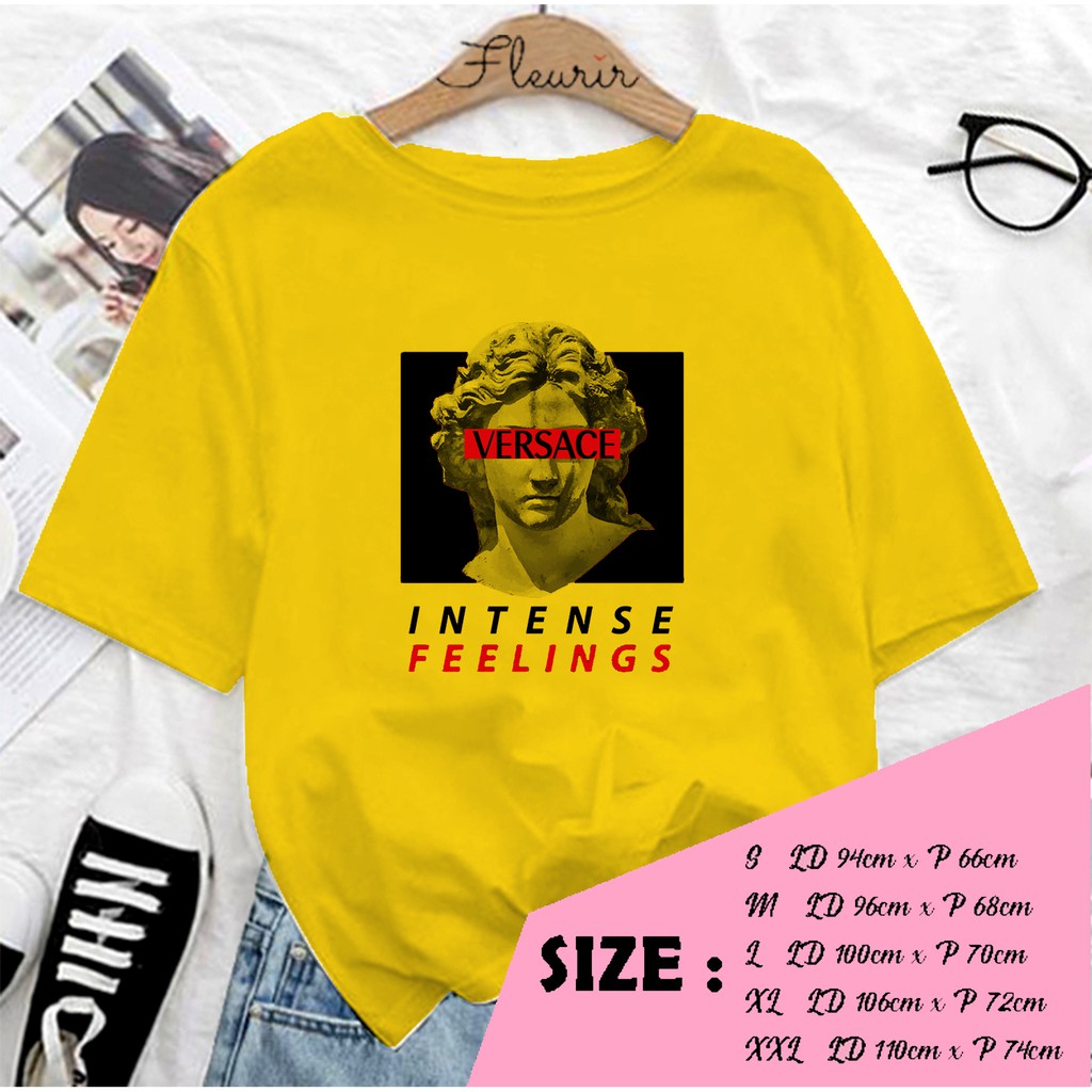 FLEURIR - KAOS VERSACE UNISEX DEWASA LENGAN PENDEK TEE UNISEX