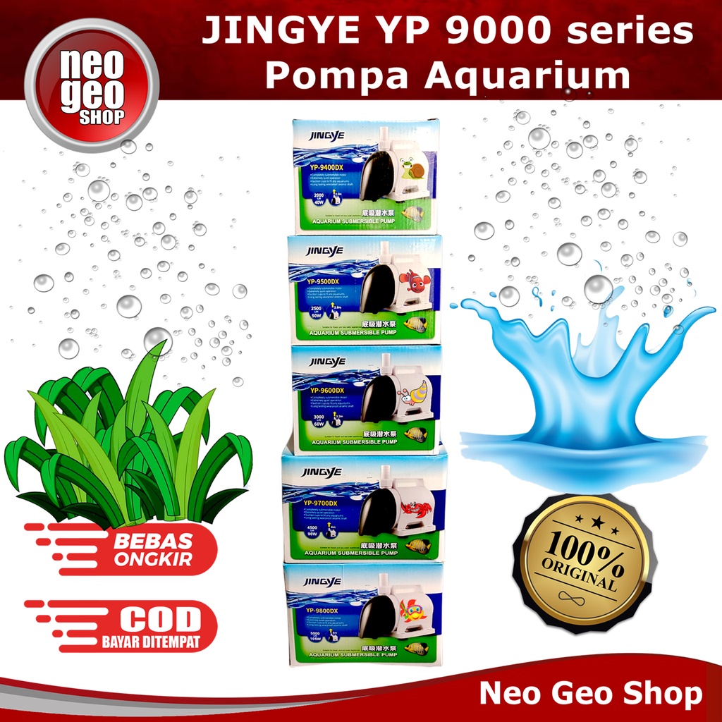 Jingye YP 9400DX 9400 DX Pompa Celup Kolam Ikan Aquarium Water Pump