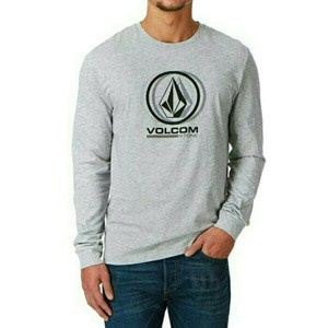 Tshirt Volcom, Baju, Kaos Pria Lengan Panjang Volcom