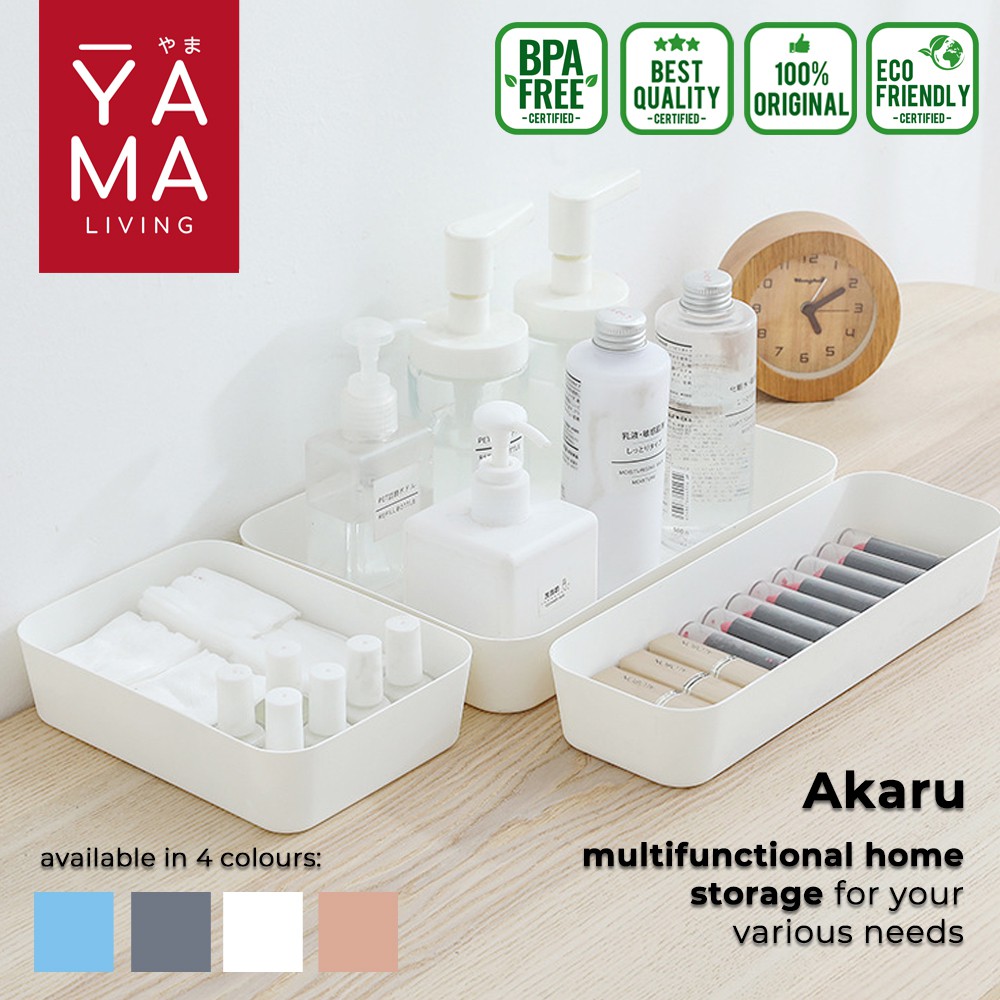 YAMA AKARU Storage Box Drawer Divider Kotak Tempat Penyimpanan Kosmetik Sendok Garpu Pisau